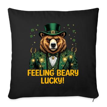 Se sentir chanceux - Housse de coussin décorative 45 x 45 cm - noir - Devant