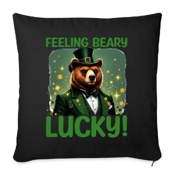 Se sentir chanceux - Housse de coussin décorative 45 x 45 cm - noir - Devant