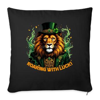 Rugir de chance - Housse de coussin décorative 45 x 45 cm - noir - Devant