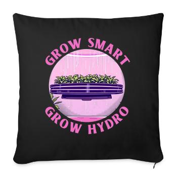Grow Smart Grow Hydro - Housse de coussin décorative 45 x 45 cm - noir - Devant