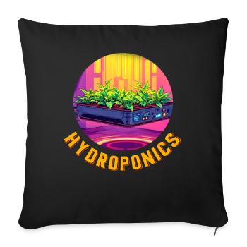 Culture hydroponique - Housse de coussin décorative 45 x 45 cm - noir - Devant