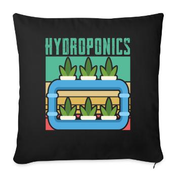 Culture hydroponique - Housse de coussin décorative 45 x 45 cm - noir - Devant