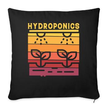 Culture hydroponique - Housse de coussin décorative 45 x 45 cm - noir - Devant