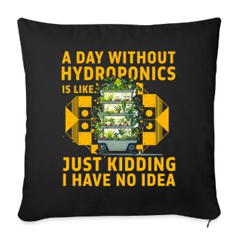 Culture hydroponique - Housse de coussin décorative 45 x 45 cm - noir - Devant