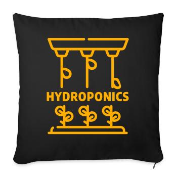 Culture hydroponique - Housse de coussin décorative 45 x 45 cm - noir - Devant