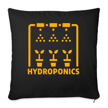 Culture hydroponique - Housse de coussin décorative 45 x 45 cm - noir - Devant