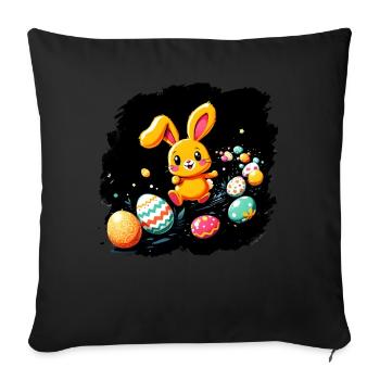 Easter Bunny - Sofa pillowcase 17,3'' x 17,3'' (45 x 45 cm) - black - Front