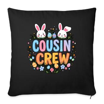 Cousin Crew - Sofa pillowcase 17,3'' x 17,3'' (45 x 45 cm) - black - Front