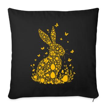 Easter Bunny - Sofa pillowcase 17,3'' x 17,3'' (45 x 45 cm) - black - Front