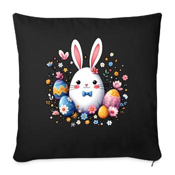 Easter Bunny - Sofa pillowcase 17,3'' x 17,3'' (45 x 45 cm) - black - Front