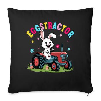 Eggstractor - Sofa pillowcase 17,3'' x 17,3'' (45 x 45 cm) - black - Front