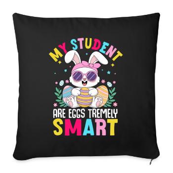 Mes élèves sont des œufs extrêmement intelligents - Housse de coussin décorative 45 x 45 cm - noir - Devant