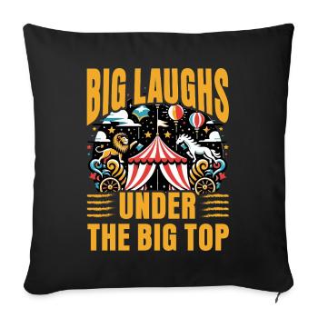 Gros rires sous le chapiteau - Housse de coussin décorative 45 x 45 cm - noir - Devant