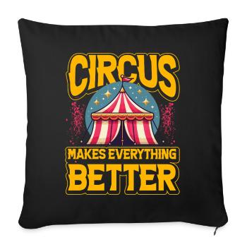 Le cirque rend tout meilleur - Housse de coussin décorative 45 x 45 cm - noir - Devant