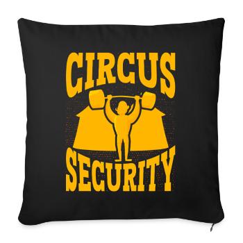 Circus Security - Sofa pillowcase 17,3'' x 17,3'' (45 x 45 cm) - black - Front