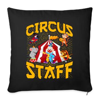 Circus Staff - Sofa pillowcase 17,3'' x 17,3'' (45 x 45 cm) - black - Front