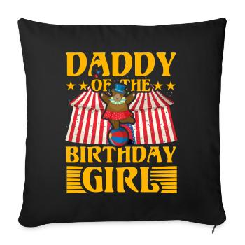 Daddy of the Birthday Girl - Sofa pillowcase 17,3'' x 17,3'' (45 x 45 cm) - black - Front
