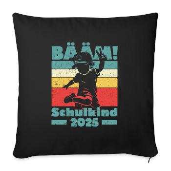 Enrollment Back to School Boys Schoolchild 2025 - Sofa pillowcase 17,3'' x 17,3'' (45 x 45 cm) - black - Front