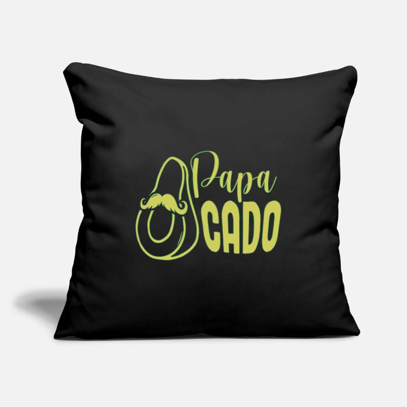 Papacado funny pun daddy and avocado Sofa pillowcase 17,3'' x 17,3'' (45 x 45 cm)