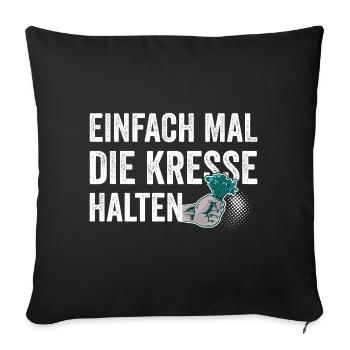 Einfach Mal die Kresse Halten Gartenlust Gärtner - Sofakissenbezug 45 x 45 cm - Schwarz - Vorne