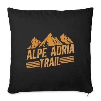 Crossing the Alps Alpe Adria Trail Ferwanderweg - Sofa pillowcase 17,3'' x 17,3'' (45 x 45 cm) - black - Front