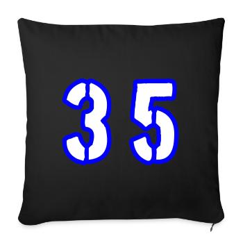 35 Number Symbol - Sofa pillowcase 17,3'' x 17,3'' (45 x 45 cm) - black - Front
