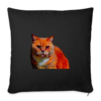 british shorthair cat kitten cute - Sofa pillowcase 17,3'' x 17,3'' (45 x 45 cm) - black - Front