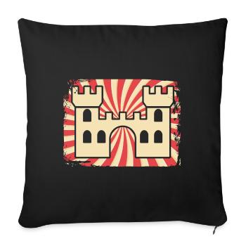 Ritter Burg - Sofakissenbezug 45 x 45 cm - Schwarz - Vorne