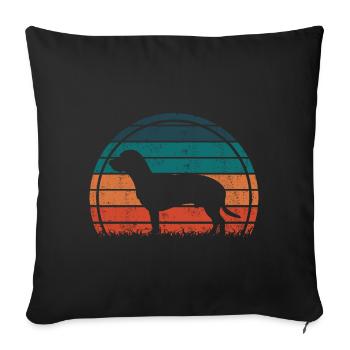 Hanoverian Hanover Sweat Dog Vintage Retro - Sofa pillowcase 17,3'' x 17,3'' (45 x 45 cm) - black - Front