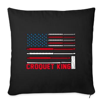Croquet King - Sofa pillowcase 17,3'' x 17,3'' (45 x 45 cm) - black - Front