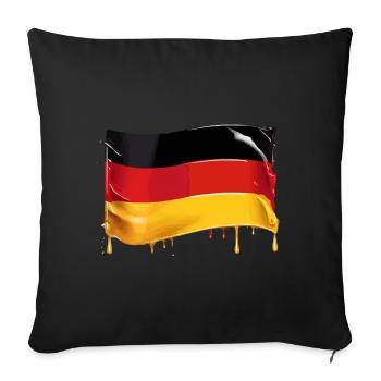GERMAN FLAG FLAG GERMANY - Sofa pillowcase 17,3'' x 17,3'' (45 x 45 cm) - black - Front