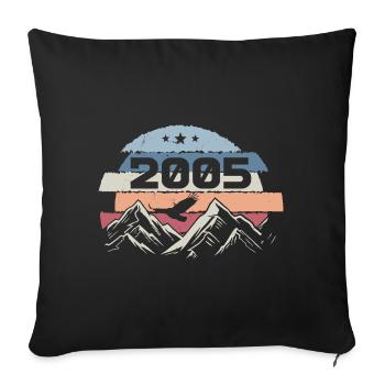 Original 2005 Vintage 2005 Birthday 2005 - Sofa pillowcase 17,3'' x 17,3'' (45 x 45 cm) - black - Front