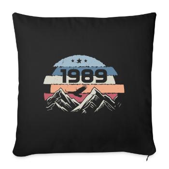 Original 1989 Vintage 1989 Birthday 1989 - Sofa pillowcase 17,3'' x 17,3'' (45 x 45 cm) - black - Front
