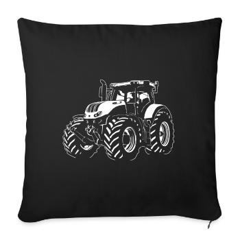 Traktor - Schlepper - Landwirt - Bauer - Sofakissenbezug 45 x 45 cm - Schwarz - Vorne