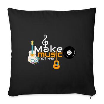 Music - Sofa pillowcase 17,3'' x 17,3'' (45 x 45 cm) - black - Front