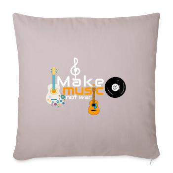 Music - Housse de coussin décorative 45 x 45 cm - taupe clair - Devant