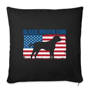 Cur bouche noire - Housse de coussin décorative 45 x 45 cm - noir - Devant