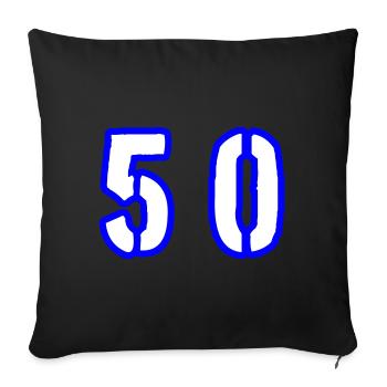 50 Number Symbol - Sofa pillowcase 17,3'' x 17,3'' (45 x 45 cm) - black - Front
