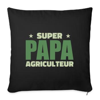 Super farmer dad - Sofa pillowcase 17,3'' x 17,3'' (45 x 45 cm) - black - Front