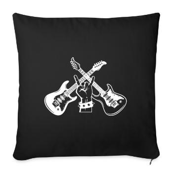 Guitar Gift Rock Music Concert Band - Sofa pillowcase 17,3'' x 17,3'' (45 x 45 cm) - black - Front
