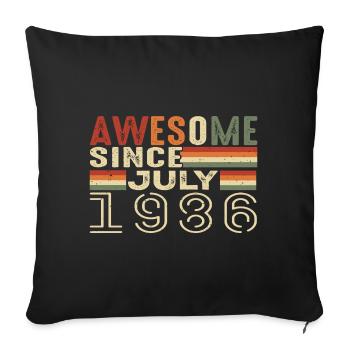 Cadeau d’anniversaire juillet 1986 Millésime juillet 1986 - Housse de coussin décorative 45 x 45 cm - noir - Devant