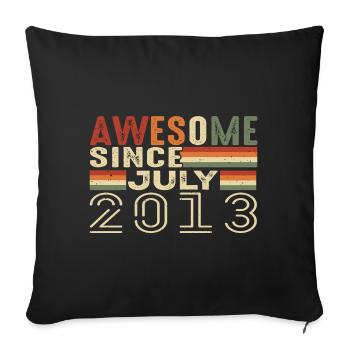 Juli 2013 Geburtstagsgeschenk Juli 2013 Jahrgang - Sofakissenbezug 45 x 45 cm - Schwarz - Vorne