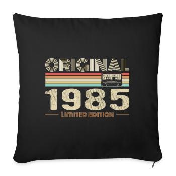 Original 1985 Jahrgang 1985 Retro Jubiläum 1985 - Sofakissenbezug 45 x 45 cm - Schwarz - Vorne