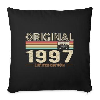 Original 1997 Vintage 1997 Retro Birthday 1997 - Sofa pillowcase 17,3'' x 17,3'' (45 x 45 cm) - black - Front