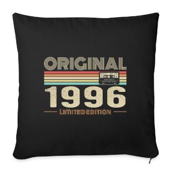 Original 1996 Vintage 1996 Retro Birthday 1996 - Sofa pillowcase 17,3'' x 17,3'' (45 x 45 cm) - black - Front