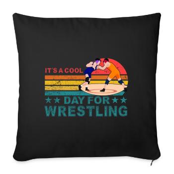 C’est une journée cool pour la lutte - Housse de coussin décorative 45 x 45 cm - noir - Devant