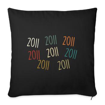Année de naissance 2011 - légendaire depuis 2011 - Housse de coussin décorative 45 x 45 cm - noir - Devant