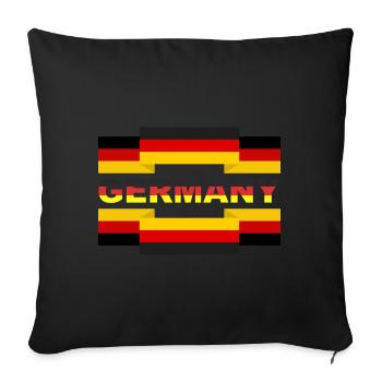 Germany - Sofa pillowcase 17,3'' x 17,3'' (45 x 45 cm) - black - Front