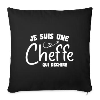 I'm a rocking chef - Sofa pillowcase 17,3'' x 17,3'' (45 x 45 cm) - black - Front