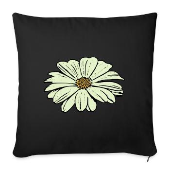 Flower Blossom Pastel Green st Patrick's Day - Sofa pillowcase 17,3'' x 17,3'' (45 x 45 cm) - black - Front